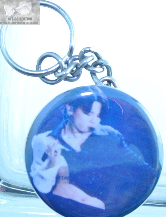 BTS BUTTON KEYCHAIN KEYRING PARK JIMIN SERENDIPITY PERFORMANCE NEVERMIND TATTOO KEY CHAIN RING