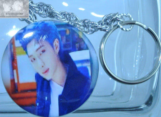 BTS BUTTON KEYCHAIN KEYRING RM KIM NAMJOON PERMISSION TO DANCE SHOOT COVERALLS KEY CHAIN RING