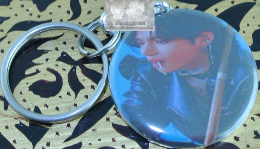 BTS BUTTON KEYCHAIN V KIM TAEHYUNG PERMISSION TO DANCE BUTTER POOL LOLLIPOP KEYRING KEY CHAIN RING