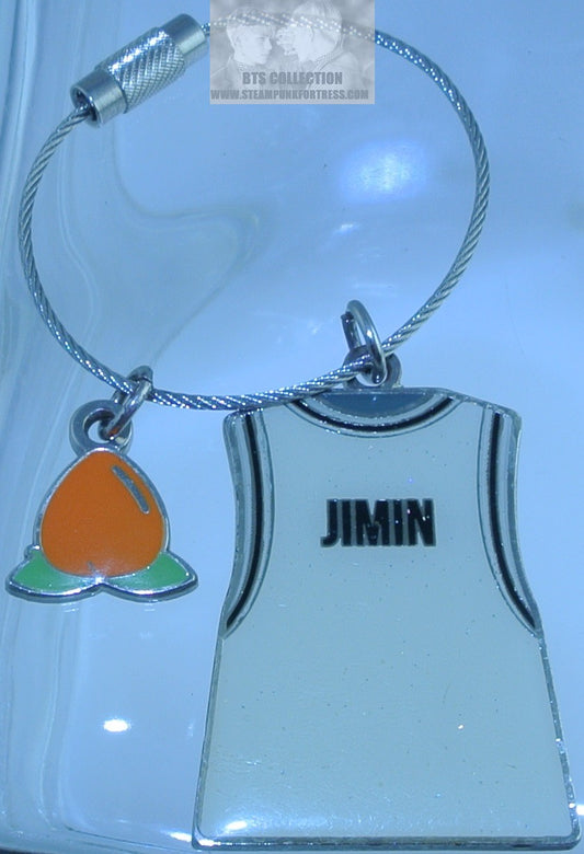 BTS KEYCHAIN KEYRING ENAMEL PARK JIMIN TANK TOP BULLETPROOF ERA KEY CHAIN RING