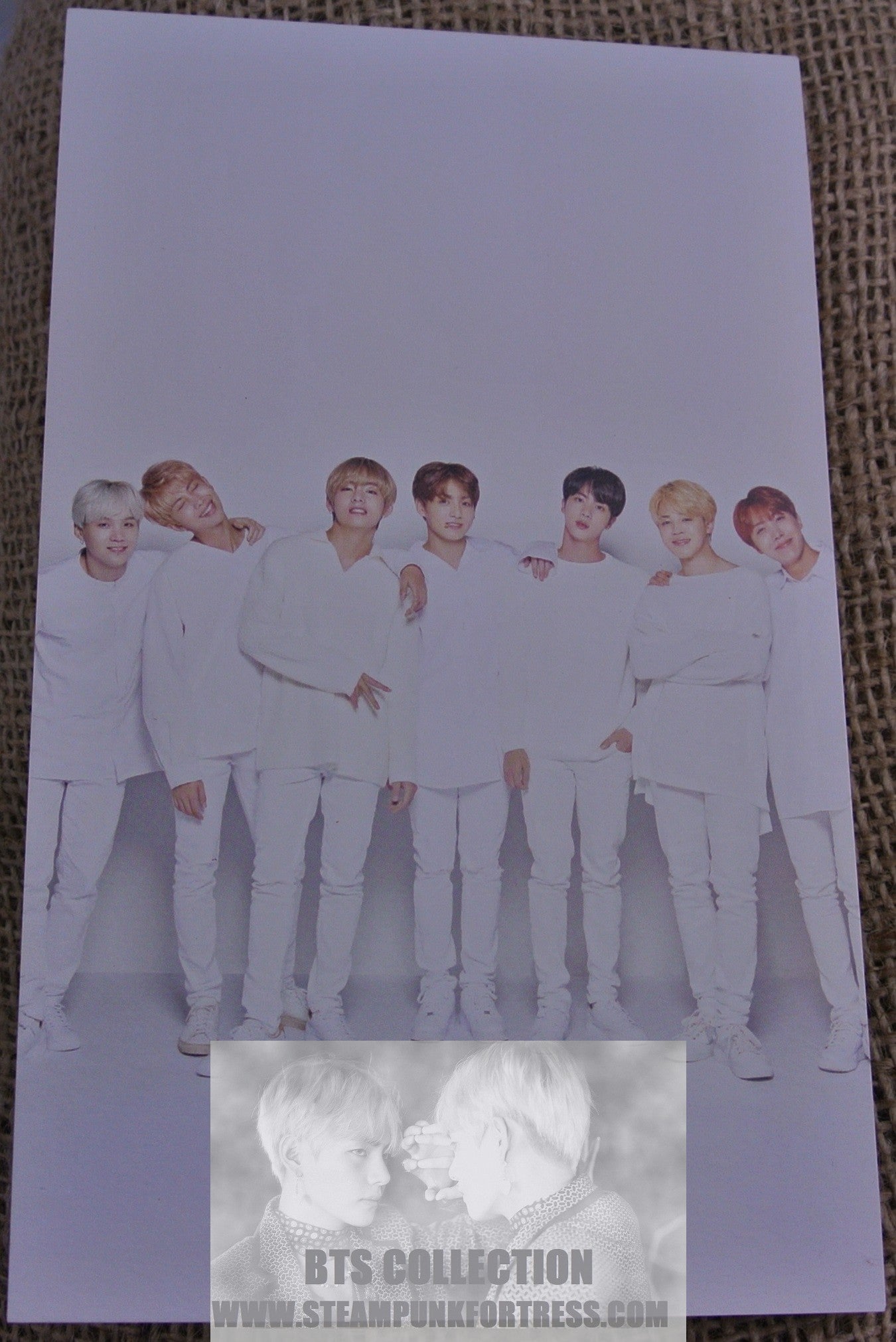 BTS POSTCARD MEDIHEAL WHITE OUTFITS JUNGKOOK V JIMIN RM J-HOPE SUGA JIN OFFICIAL MERCHANDISE