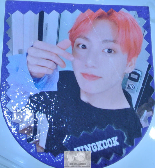 BTS JEON JUNGKOOK PINK HAIR MIRROR PURPLE ONE SIDE USED TO BE 2 SIDED