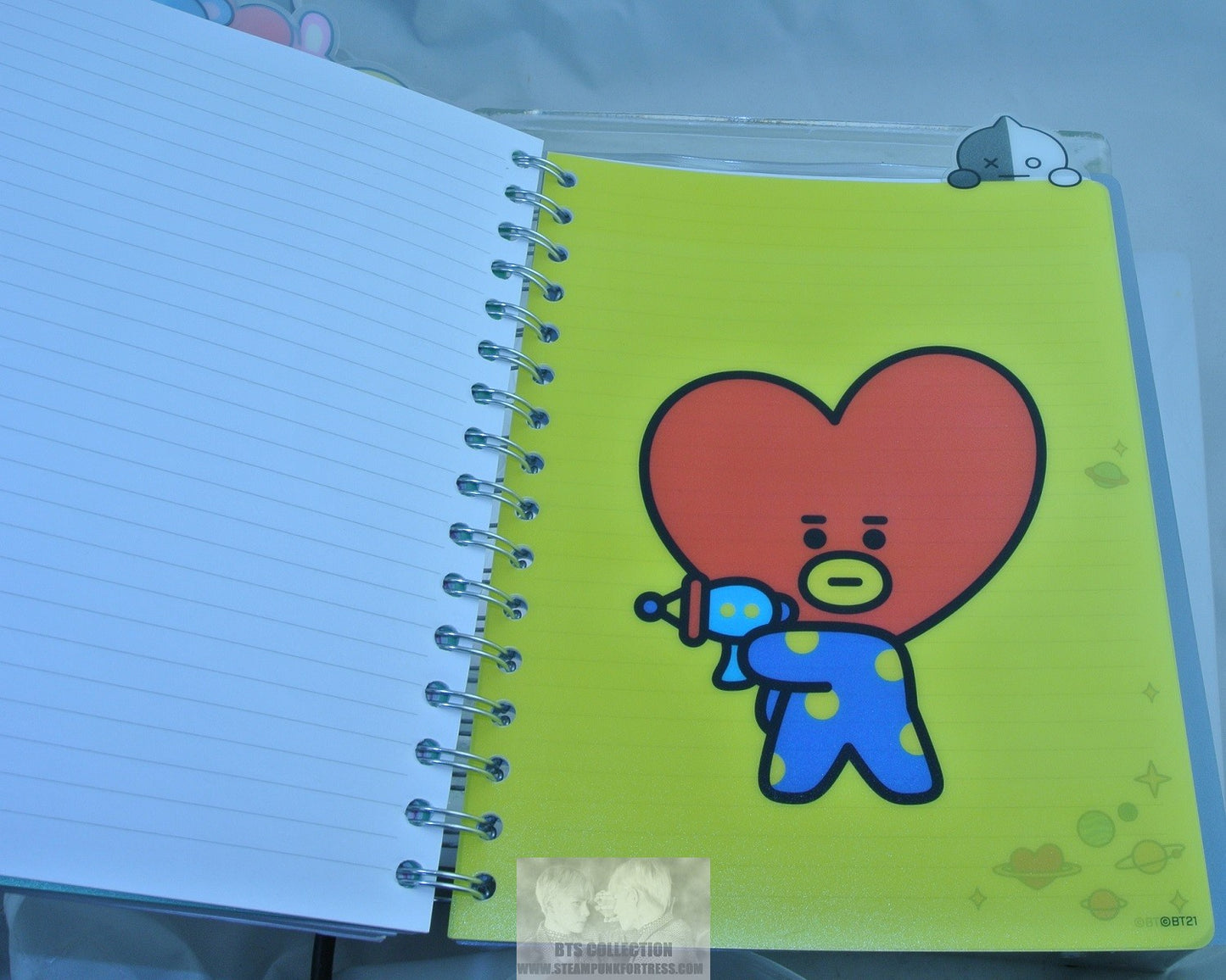 BTS NOTEBOOK JOURNAL BT21 PINK 144 LINED PAGES TOTAL SEPERATORS COOKY TATA CHIMMY KOYA MANG SHOOKY RJ