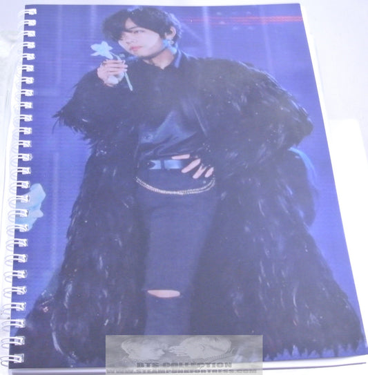 BTS V KIM TAEHYUNG NEW NOTEBOOK BLACK FEATHERED COAT SINGULARITY PERFORMANCE 80 LINED PAGES TOTAL