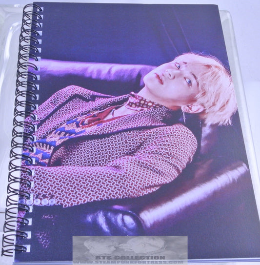 BTS V KIM TAEHYUNG NEW NOTEBOOK WINGS SOFA RECLINE 120 LINED PAGES TOTAL 2 SIDED POCKET INSIDE