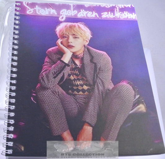 BTS V KIM TAEHYUNG NEW NOTEBOOK WINGS SOFA BACK STARE 80 LINED PAGES TOTAL