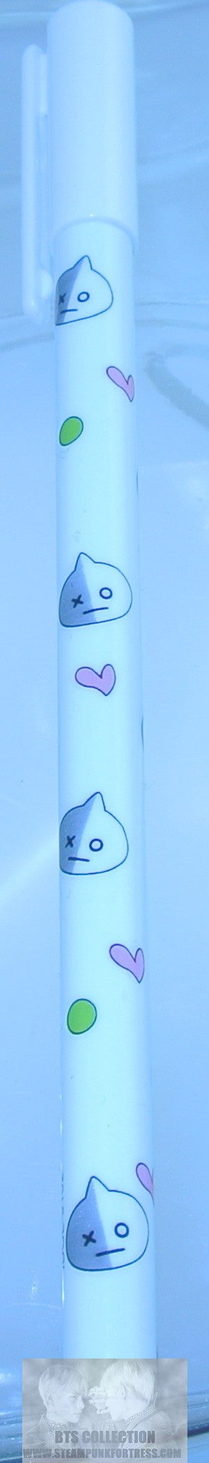 BTS PEN BT21 VAN ARMY OFFICIAL WHITE GREY GRAY PINK BLUE BLACK INK