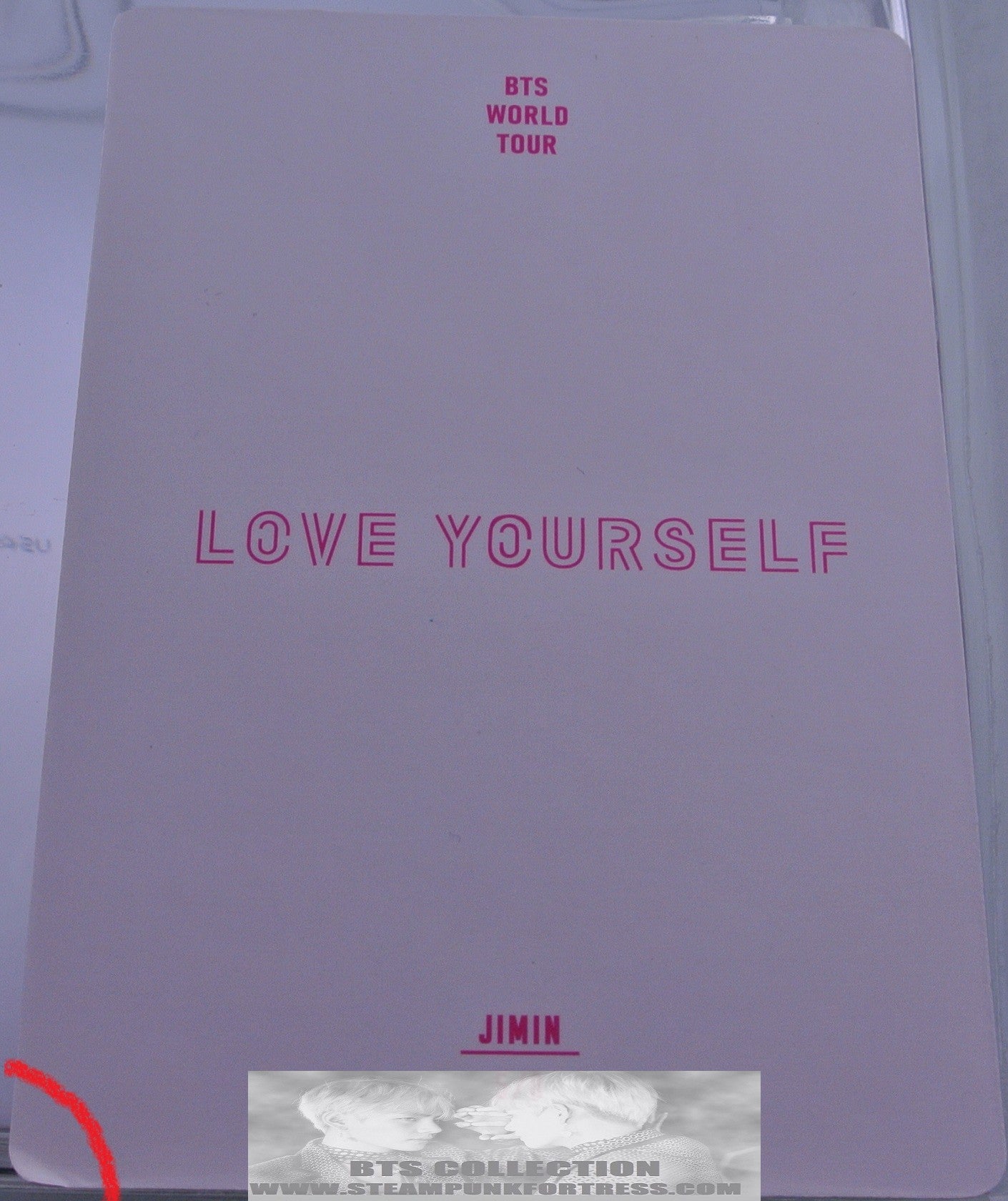 BTS PARK JIMIN LOVE YOURSELF WORLD TOUR PHOTOCARD PHOTO CARD #5 OFFICIAL MERCHANDISE