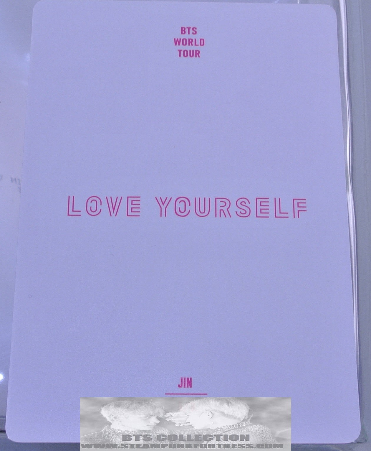 BTS JIN KIM SEOKJIN LOVE YOURSELF WORLD TOUR PHOTOCARD PHOTO CARD #5 OFFICIAL MERCHANDISE