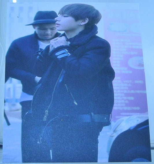 BTS PHOTOCARD V KIM TAEHYUNG BLACK COAT AIRPORT FASHION 010DO FANSITE PHOTO CARD TAE-HYUNG