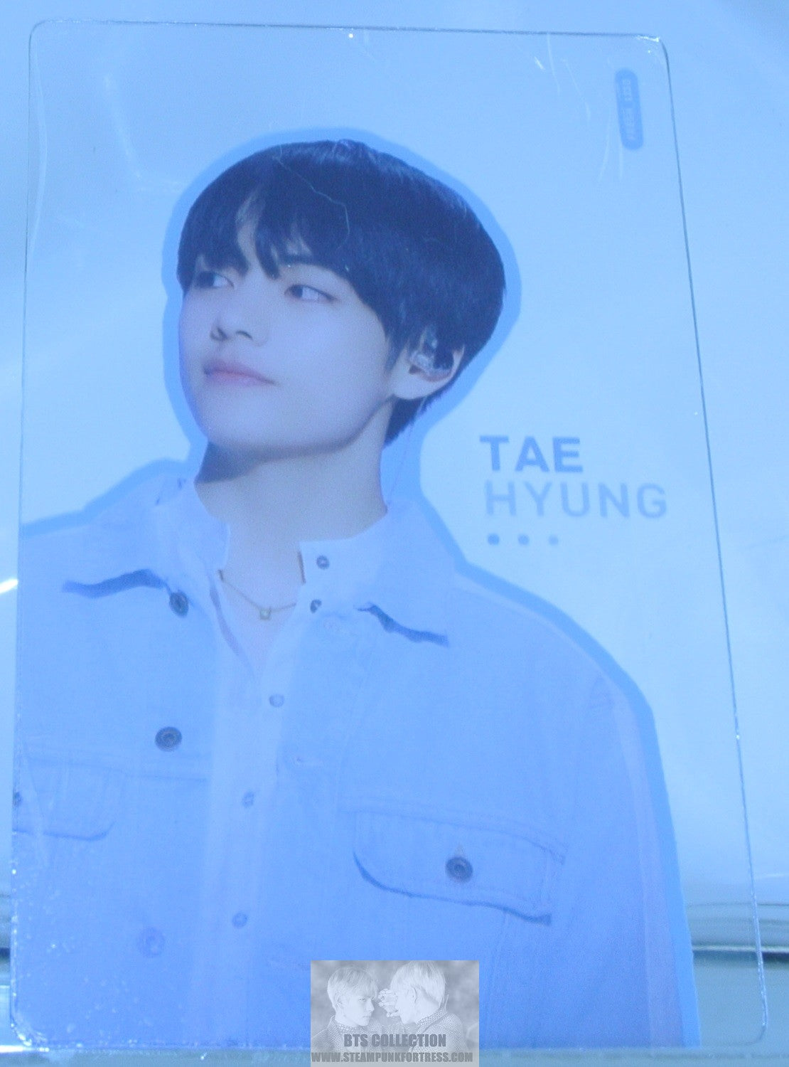 BTS PHOTOCARD V KIM TAEHYUNG CLEAR DENIM JACKET FRESH FANSITE PHOTO CARD TAE-HYUNG