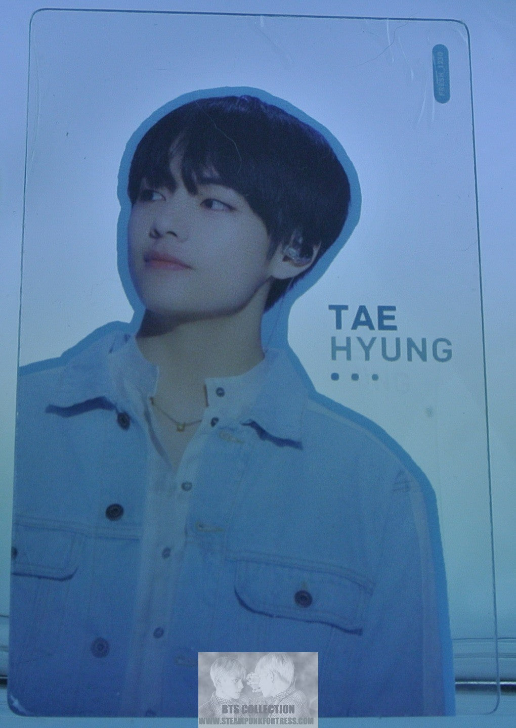 BTS PHOTOCARD V KIM TAEHYUNG CLEAR DENIM JACKET FRESH FANSITE PHOTO CARD TAE-HYUNG