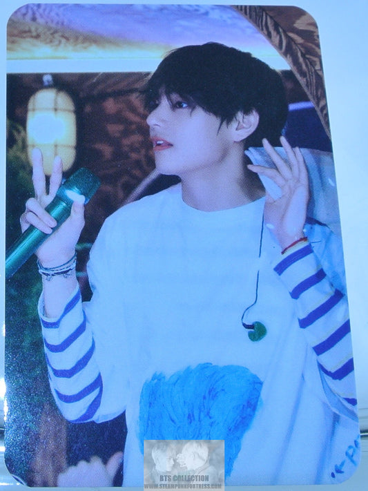 BTS PHOTOCARD V KIM TAEHYUNG HANDS UP 5TH MUSTER FRESH FANSITE PHOTO CARD TAE-HYUNG