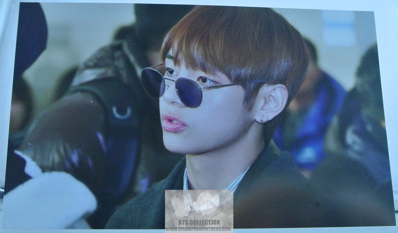 BTS PHOTOCARD V KIM TAEHYUNG SUNGLASSES AIRPORT FASHION 010DO FANSITE PHOTO CARD TAE-HYUNG