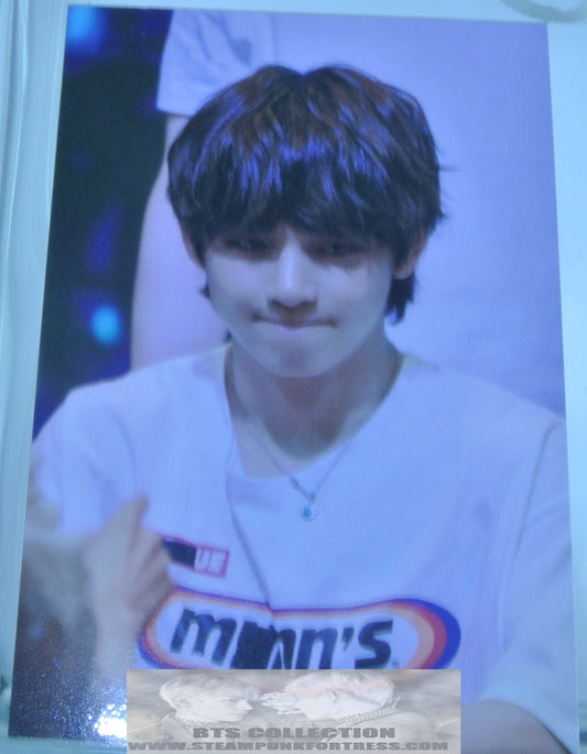 BTS PHOTOCARD V KIM TAEHYUNG FANSITE FANSIGN MANNS SHIRT DEAR MY HEART PHOTO CARD