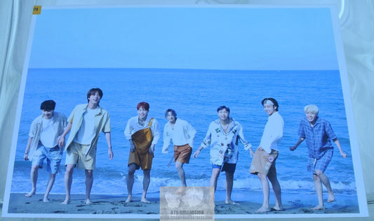 BTS PHOTO GROUP BUTTER BEACH IN OCEAN 3.5" X 5" JUNGKOOK V JIMIN RM J-HOPE SUGA JIN