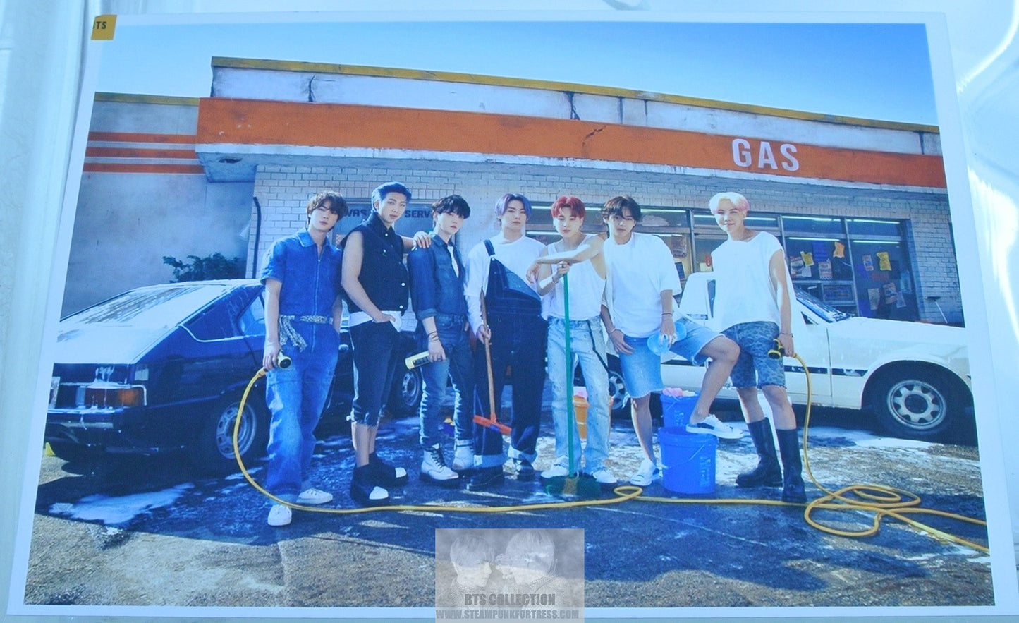 BTS PHOTO GROUP BUTTER CAR WASH 3.5" X 5" JUNGKOOK V JIMIN RM J-HOPE SUGA JIN