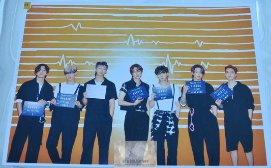 BTS PHOTO BUTTER GROUP LINEUP HEARTBEAT 3.5" X 5" JUNGKOOK V JIMIN RM J-HOPE SUGA JIN