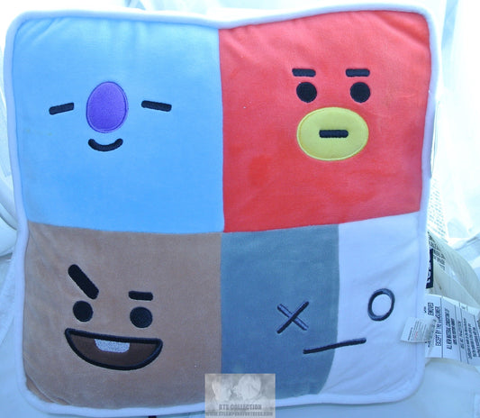 BTS PILLOW SQUARE BT21 CUSHION THROW FACES VAN COOKY TATA CHIMMY KOYA MANG SHOOKY RJ JUNGKOOK V JIMIN RM J-HOPE SUGA JIN OFFICIAL MERCHANDISE