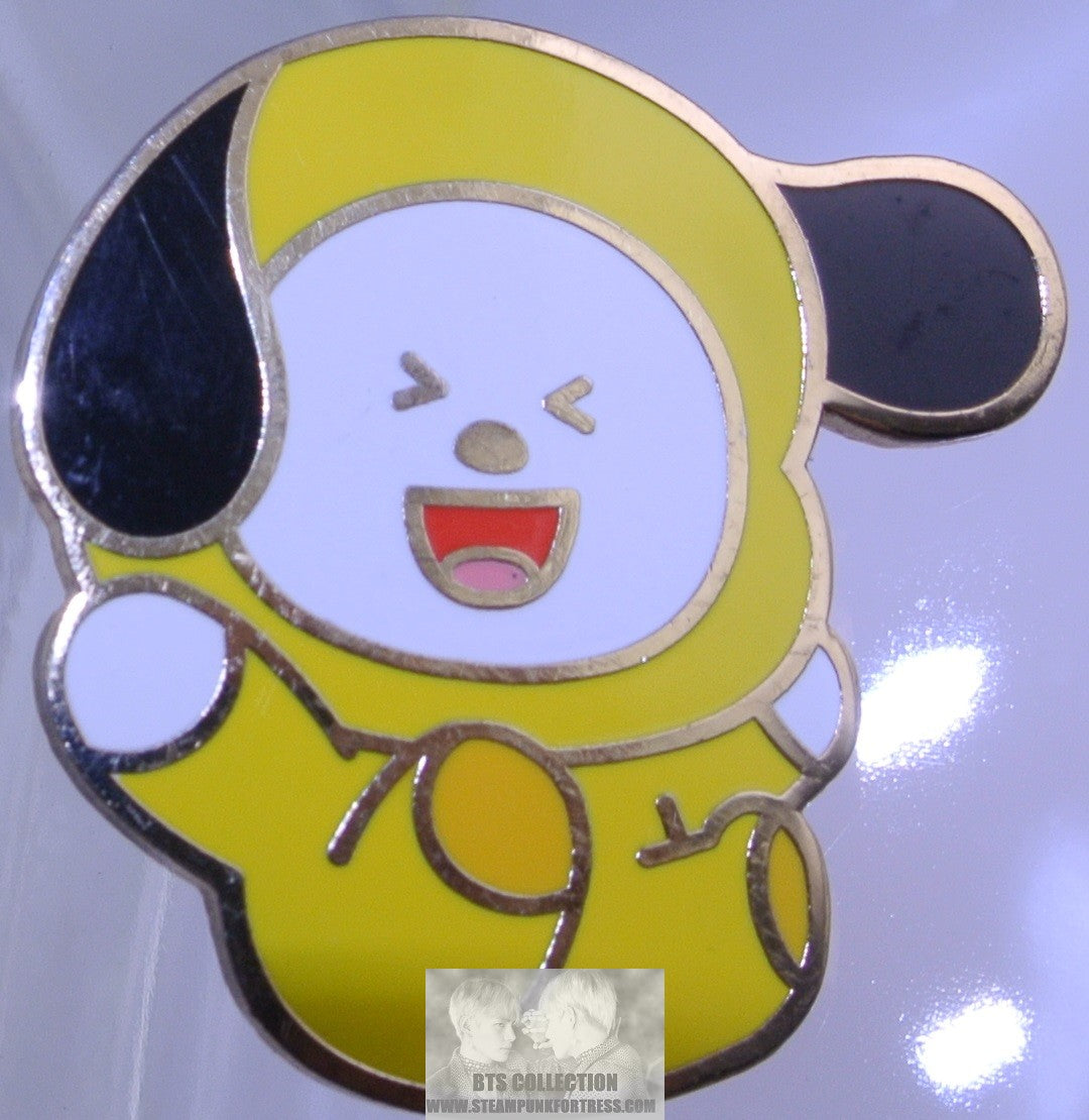 BTS ENAMEL PIN BADGE GOLD BT21 CHIMMY FALLING PARK JIMIN OFFICIAL MERCHANDISE BUTTON