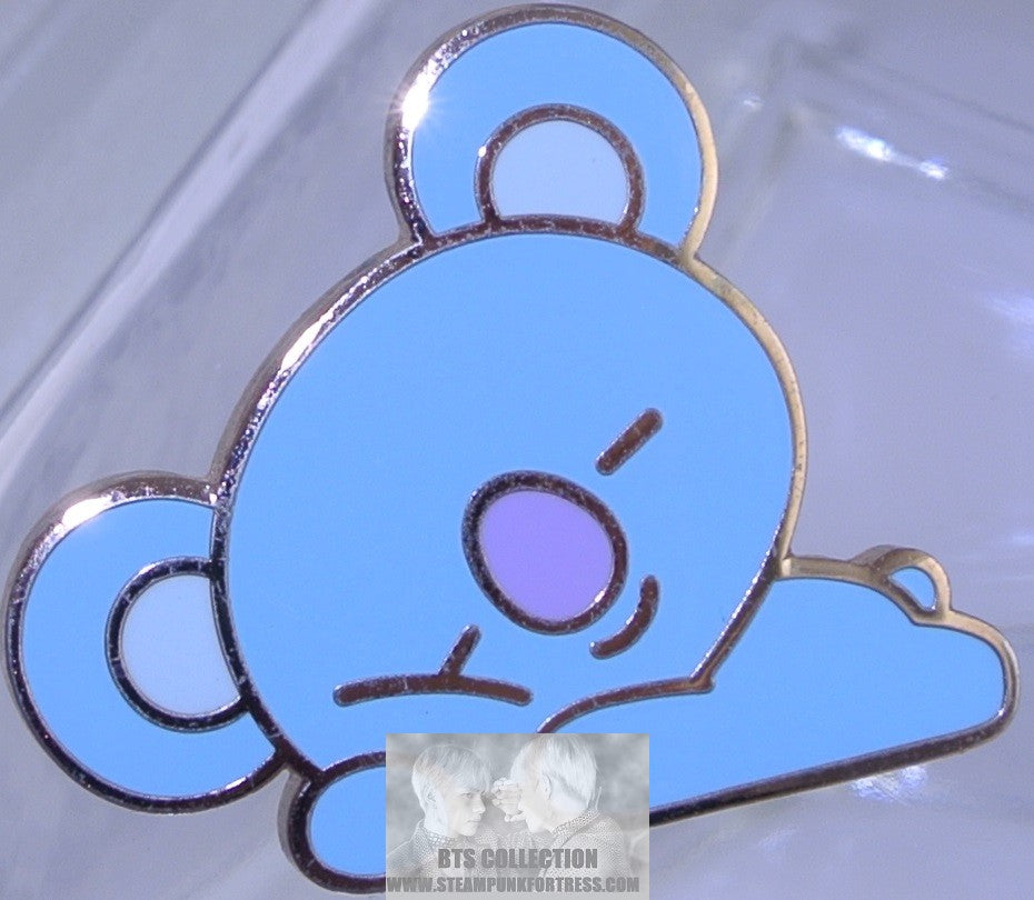 BTS ENAMEL PIN BUTTON BADGE BT21 KOYA SLEEPING RM KIM NAMJOON OFFICIAL MERCHANDISE