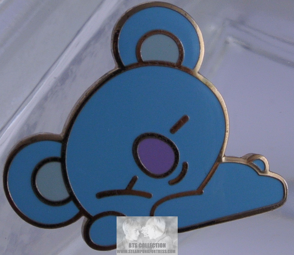 BTS ENAMEL PIN BUTTON BADGE BT21 KOYA SLEEPING RM KIM NAMJOON OFFICIAL MERCHANDISE