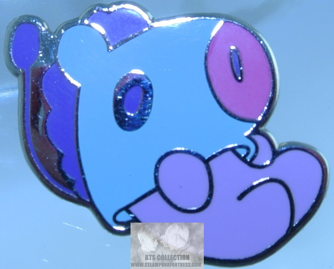 BTS ENAMEL PIN BADGE BUTTON SILVER BT21 MANG FALLING J-HOPE PINS OVER FLOWERS