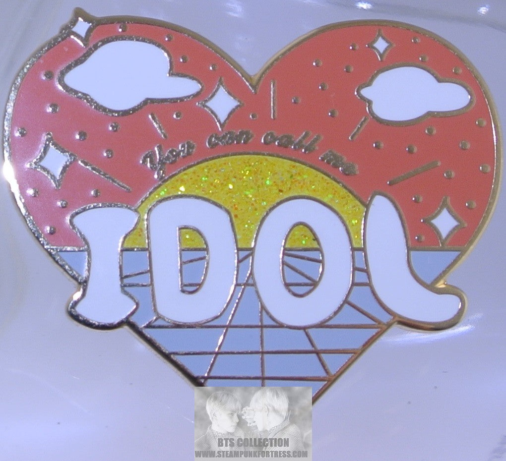 BTS ENAMEL PIN BADGE BUTTON GOLD YOU CAN CALL ME IDOL HEART JUNGKOOK JIMIN JIN RM J-HOPE SUGA WILD CHAMOMILE PINS