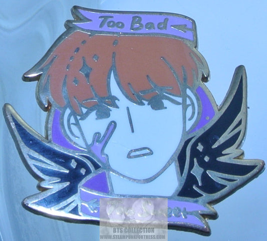 BTS ENAMEL PIN GOLD J-HOPE HOBI JUNG HOSEOK BOY MEETS EVIL TOO BAD TOO SWEET BADGE BUTTON