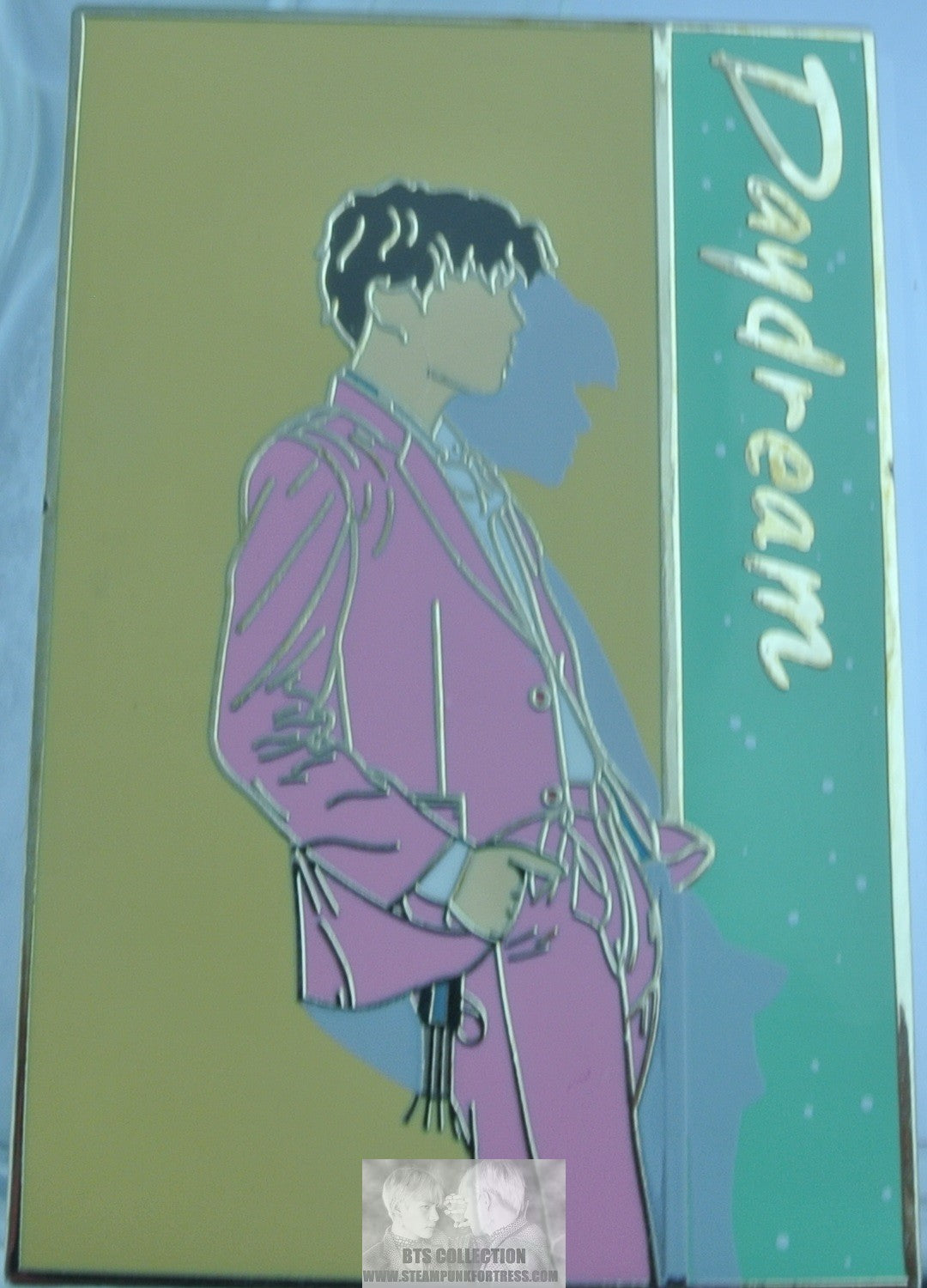 BTS ENAMEL PIN GOLD JUNG HOSEOK J-HOPE HOBI DAYDREAM PINK SUIT BADGE BUTTON