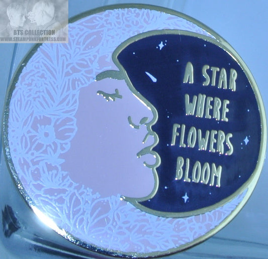 BTS ENAMEL PIN KIM SEOKJIN JIN MOON THEME LYRICS PROFILE HALF MOON SPRING BEE PINS BADGE BUTTON