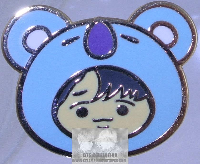 BTS ENAMEL PIN BADGE BUTTON RM KIM NAMJOON GOLD FACE IN KOYA MASK HEAD NIIKOCHU PINS