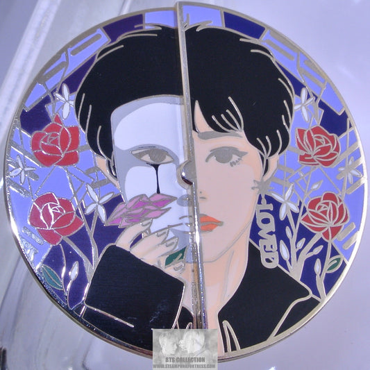 BTS ENAMEL PIN BADGE BUTTON SPINNER KIM TAEHYUNG V GOLD SINGULARITY MASK ROSE EMCEE PINS