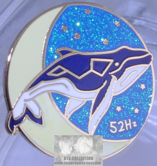 BTS ENAMEL PIN BADGE GOLD WHALE WHALIEN 52 NIGHT SKY MOON STARS V JUNGKOOK JIMIN JIN RM J-HOPE SUGA BUTTON