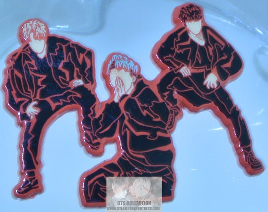 BTS ENAMEL PIN ORANGE RAPLINE TEAR RM SUGA J-HOPE KIM NAMJOON MIN YOONGI JUNG HOSEOK BADGE BUTTON