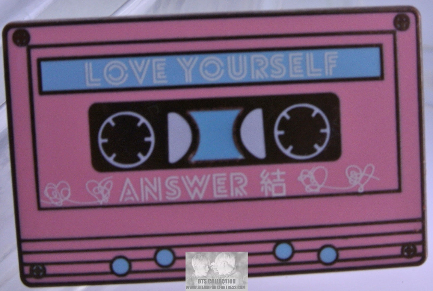 BTS ENAMEL PIN BADGE BUTTON ROSE GOLD COPPER PINK CASSETTE LOVE YOURSELF TEAR JUNGKOOK V JIMIN RM J-HOPE SUGA JIN MANDERLAI PINS