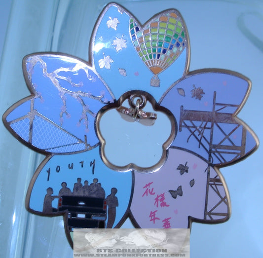 BTS ENAMEL PIN ROSE GOLD COPPER HYYH MOST BEAUTIFUL MOMENTS IN LIFE FLOWER JUNGKOOK V JIMIN RM J-HOPE SUGA JIN DULSET PINS BUTTON BADGE