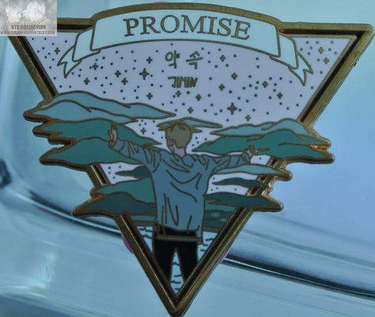 BTS ENAMEL PIN ROSE GOLD COPPER PARK JIMIN PROMISE THEME PRISMONO PINS BUTTON BADGE