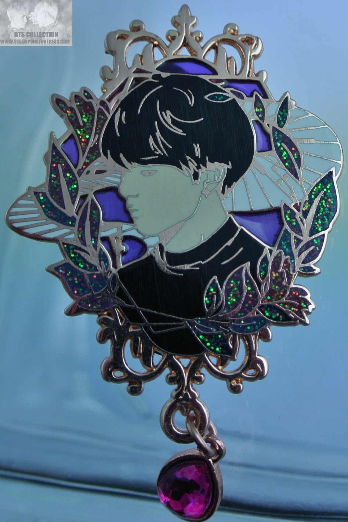 BTS ENAMEL PIN SUGA MIN YOONGI ROSE GOLD COPPER FIRST LOVE RED CRYSTAL NICUBIII PINS BUTTON BADGE