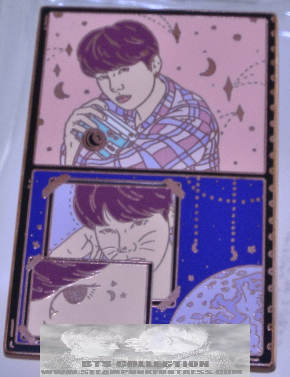 BTS ENAMEL PIN BADGE BUTTON SUGA MIN YOONGI ROSE GOLD COPPER MOTS PERSONA MIRROR LV PINS