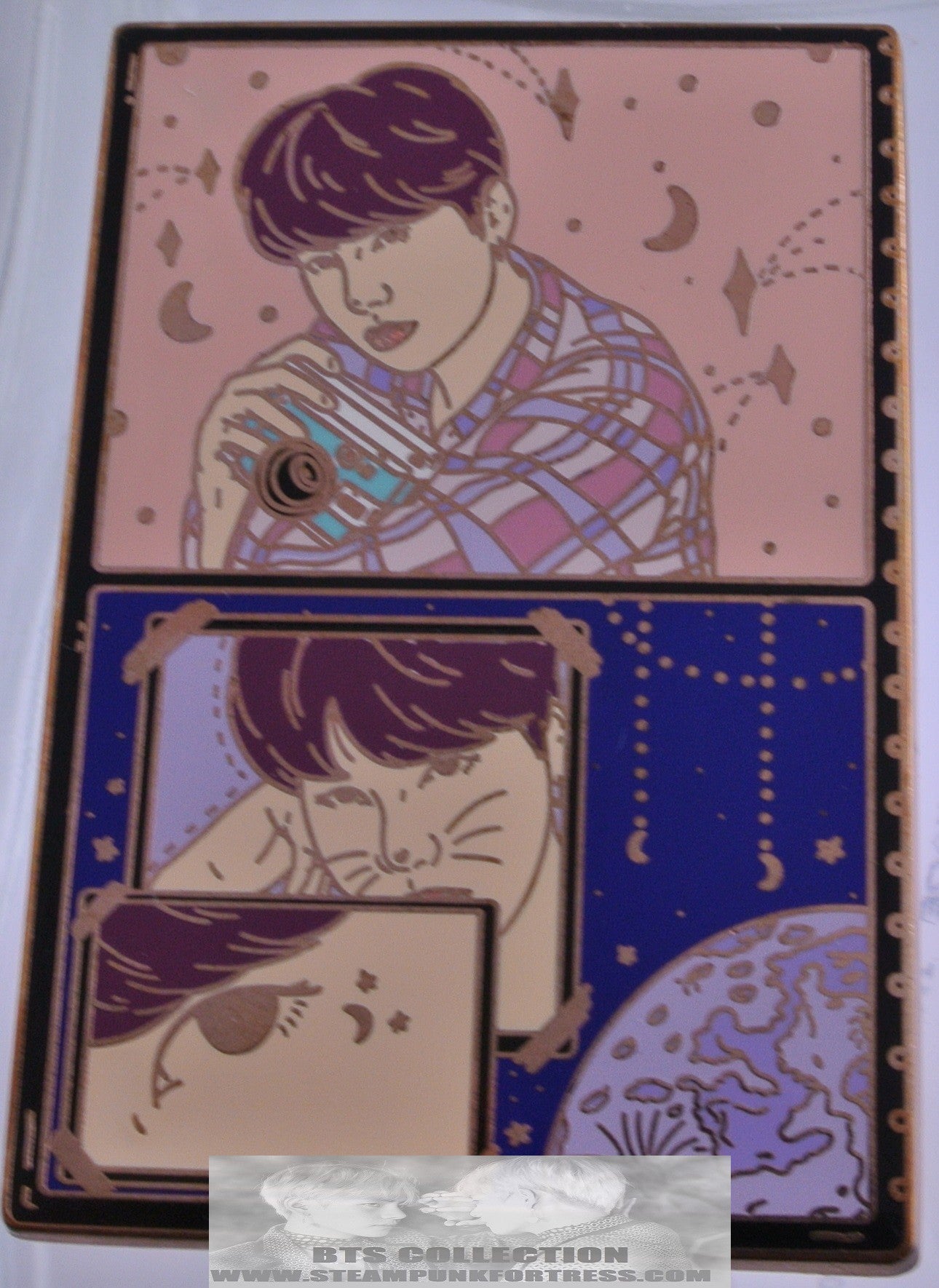 BTS ENAMEL PIN BADGE BUTTON SUGA MIN YOONGI ROSE GOLD COPPER MOTS PERSONA MIRROR LV PINS