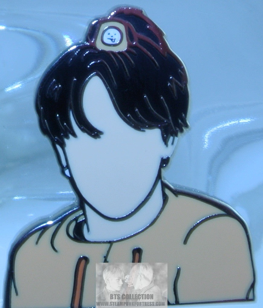 BTS ENAMEL PIN SILVER PARK JIMIN PEACH TOP BT21 CHIMMY IN HAIR BUN NAMJOONLI PINS BADGE BUTTON