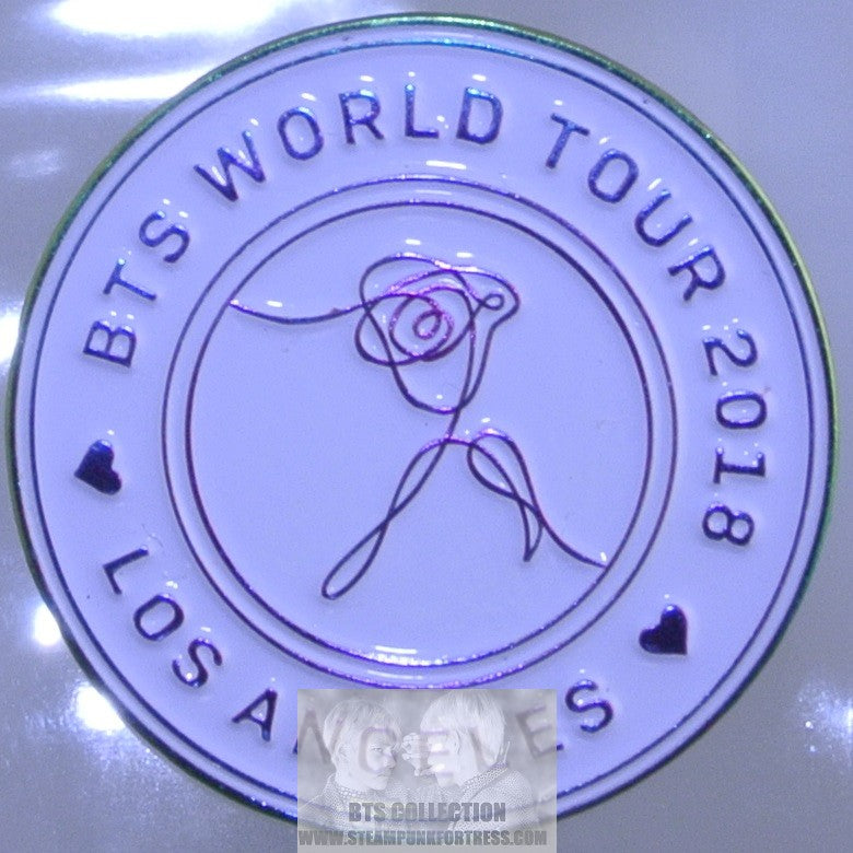 BTS ENAMEL PIN WORLD TOUR 2018 LA V JUNGKOOK JIMIN JIN RM J-HOPE SUGA