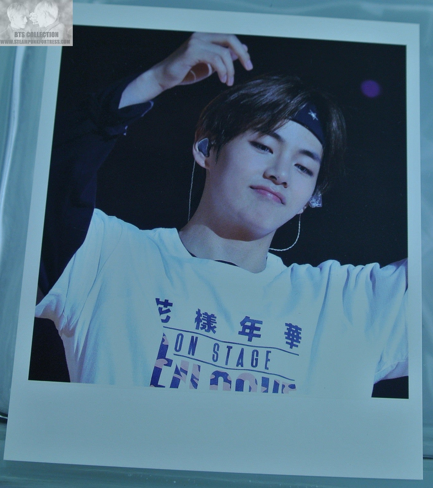 BTS V KIM TAEHYUNG POLAROID EPILOGUE HEADBAND ARMS UP TAETAELAND FANSITE PHOTO