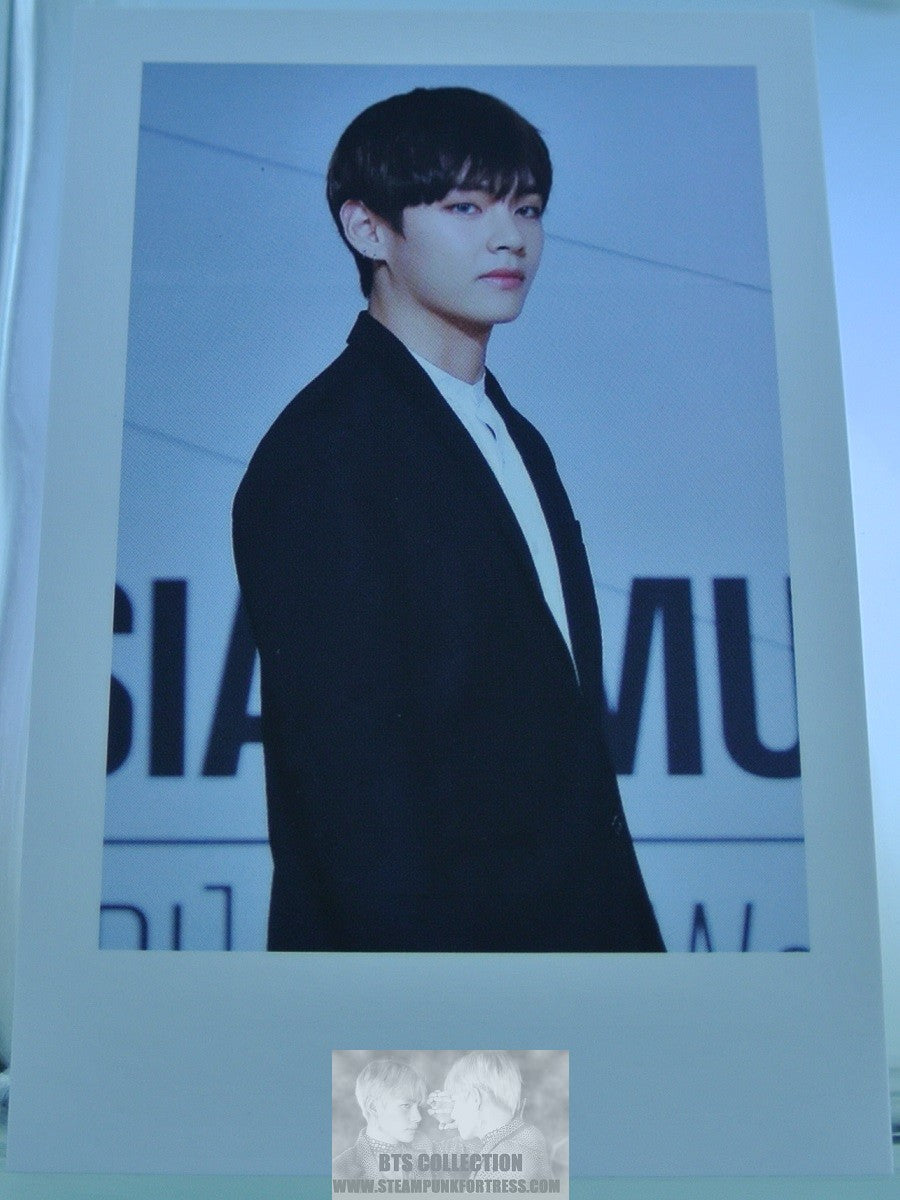 BTS POLAROID V KIM TAEHYUNG VELICITAS FANSITE ONE OF A KIND BLACK JACKET PHOTO