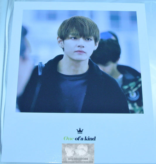 BTS POLAROID V KIM TAEHYUNG VELICITAS FANSITE ONE OF A KIND BLACK SHIRT JACKET PHOTO