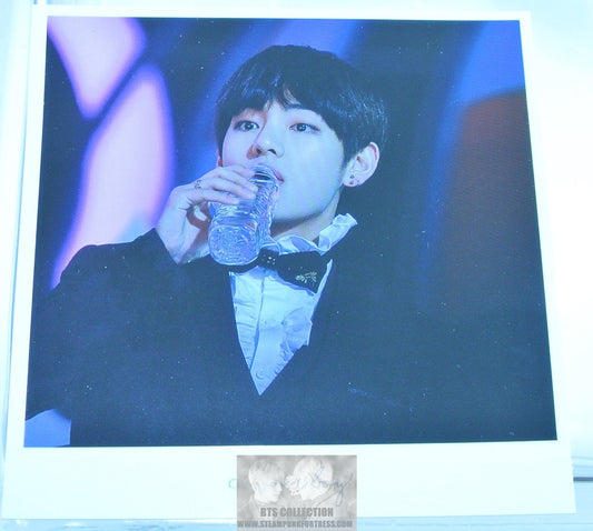 BTS POLAROID V KIM TAEHYUNG VTAC FANSITE TUX DRINKING WATER COVERBOY PHOTO