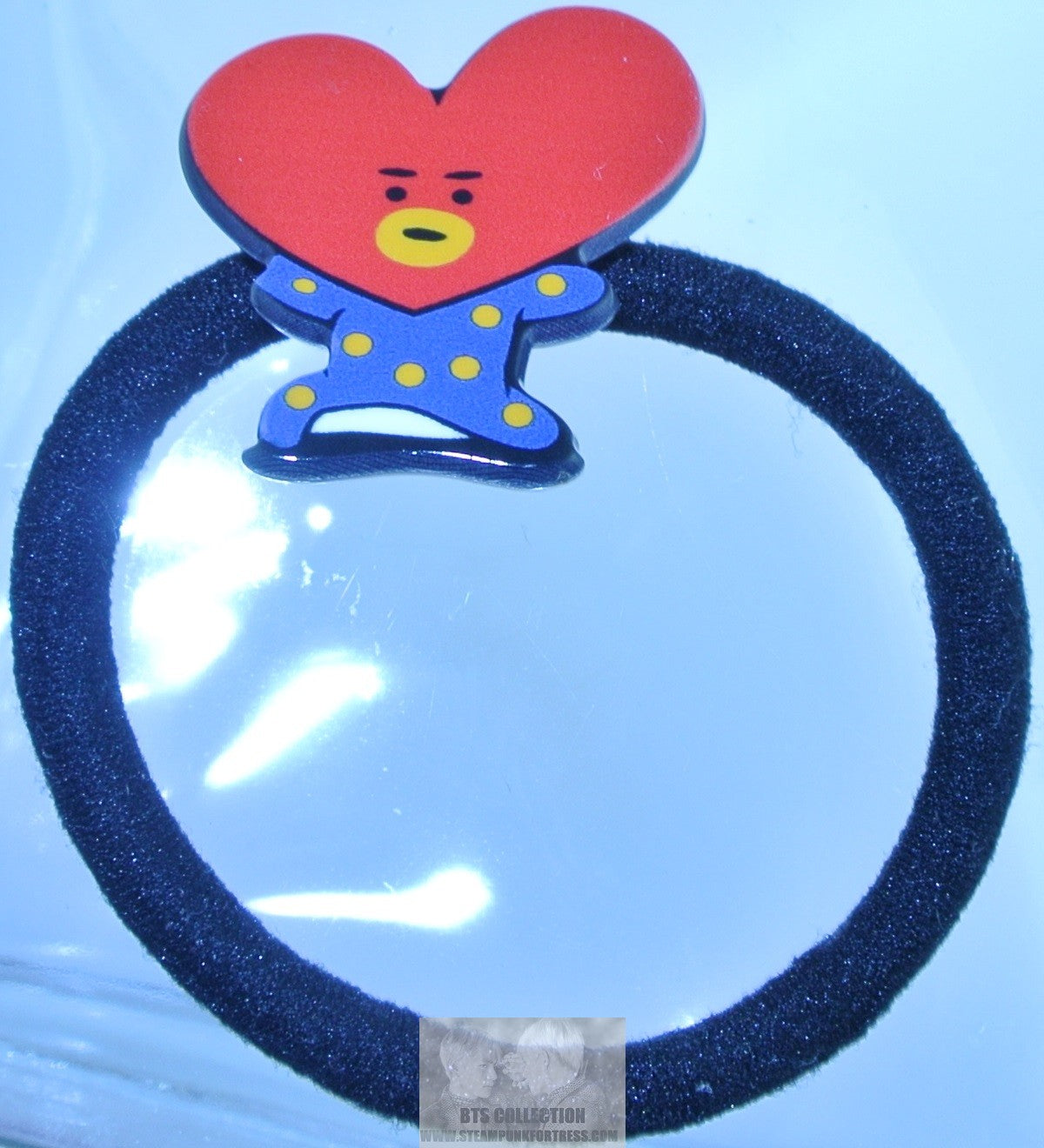 BTS PONYTAIL HOLDER V KIM TAEHYUNG BT21 TATA FIGURE CHARM SEAMLESS HAIR TIE