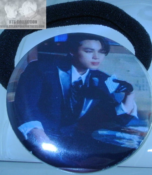 BTS BUTTON PONYTAIL HOLDER PARK JIMIN ALLEY CAT CARDS SEAMLESS HAIR TIE