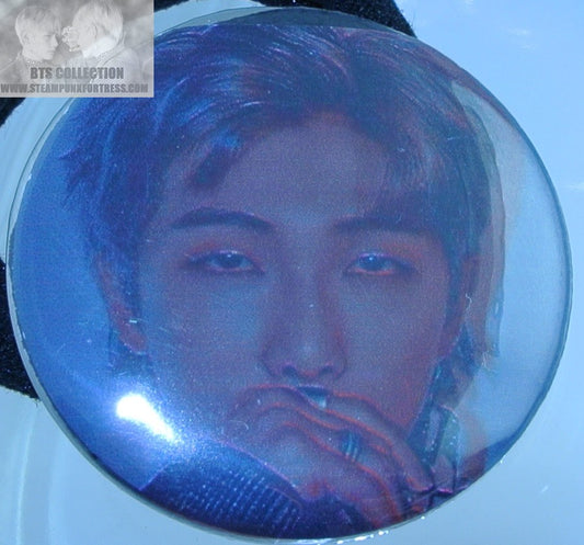 BTS BUTTON PONYTAIL HOLDER RM KIM NAMJOON SEXY HAND OVER MOUTH SEAMLESS HAIR TIE